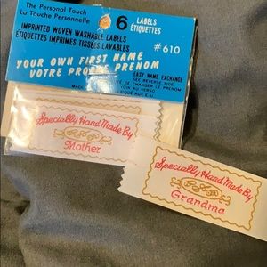 3/$15 Vintage Clothing Labels “By Mother/Grandma”